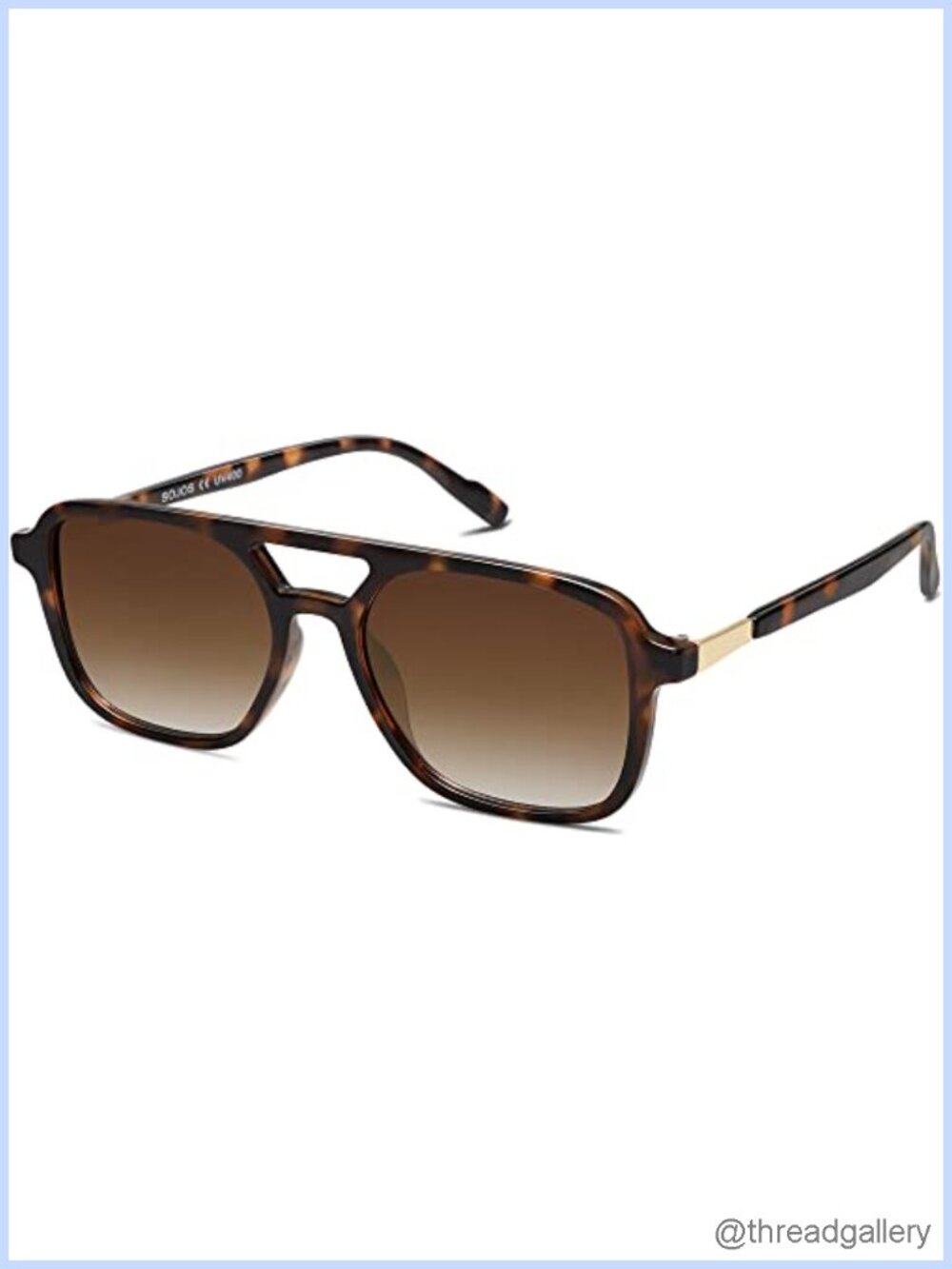 Retro Aviator Sunglasses UV400 Plastic Full Frame Unisex